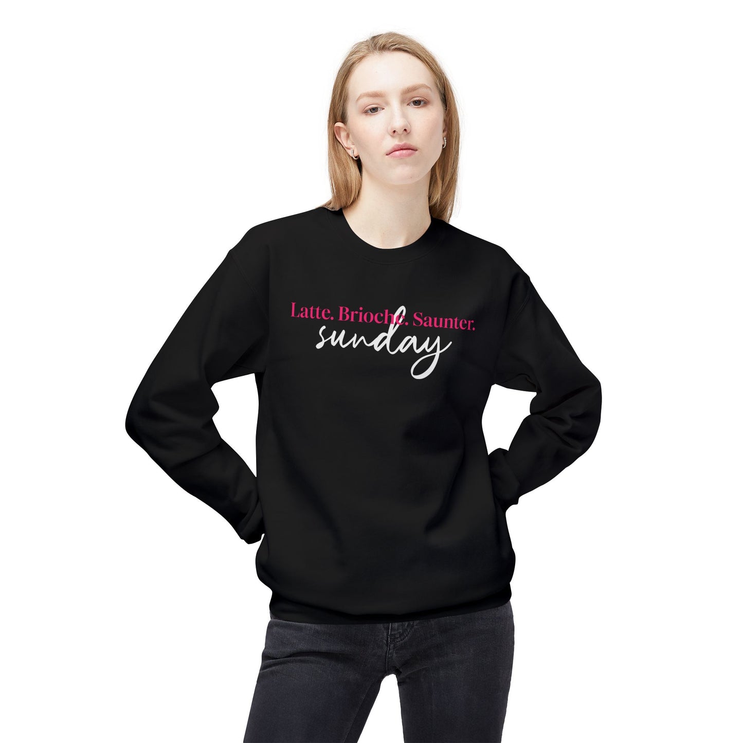 Latte Brioche Saunter Sunday Midweight Fleece Sweatshirt