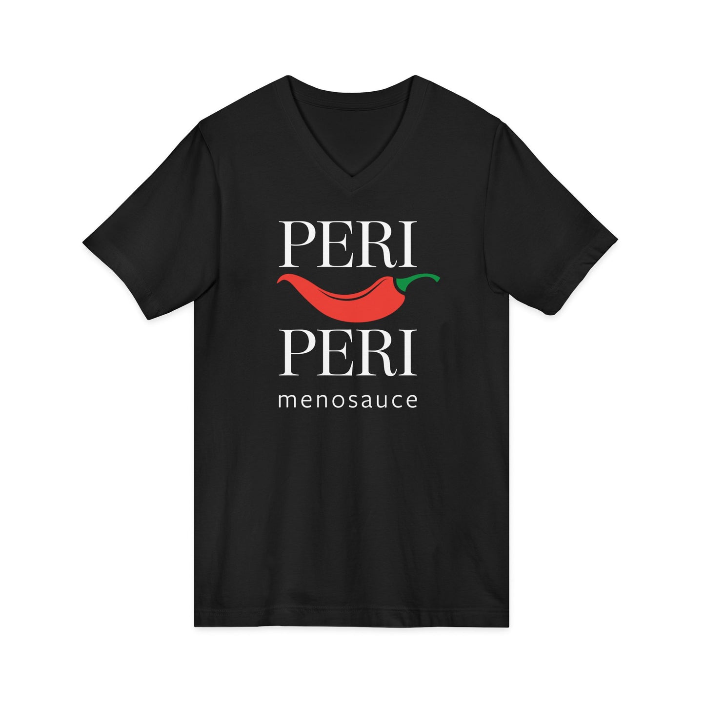 Peri Peri Menosauce Graphic Block V-Neck Tee