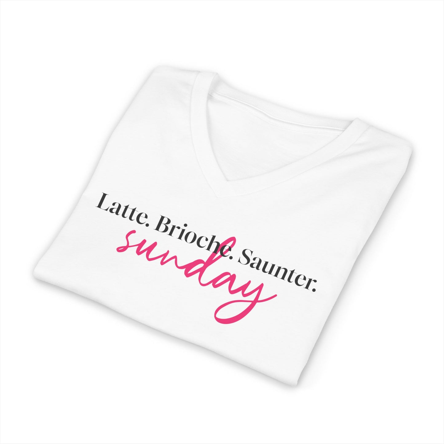 Latte Brioche Saunter Sunday V-Neck Tee