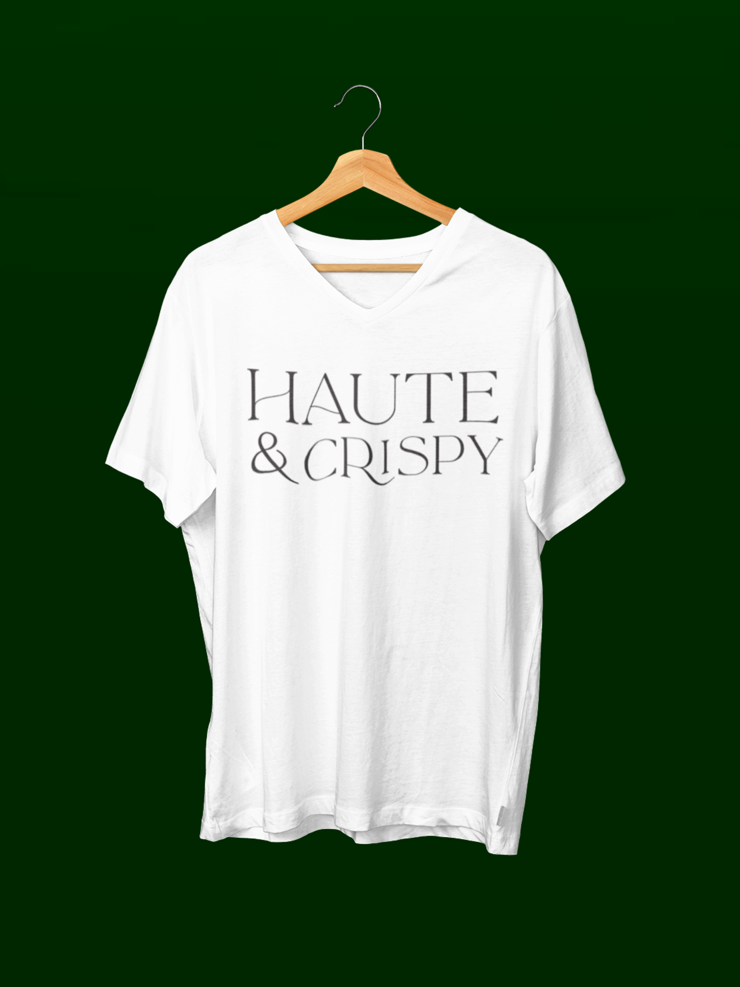 Haute & Crispy V-Neck Tee