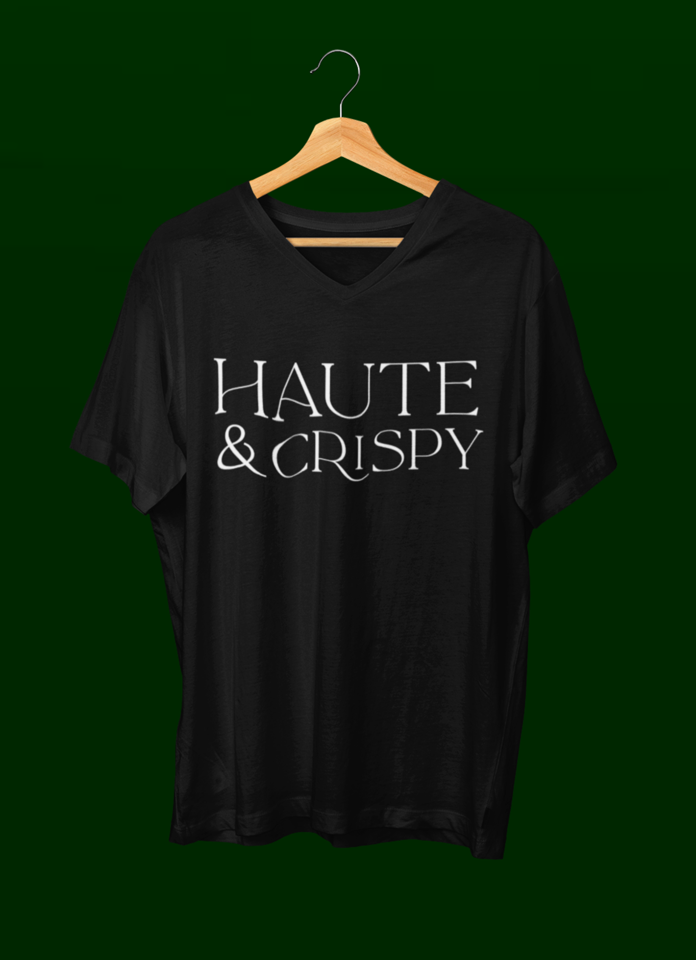 Haute & Crispy V-Neck Tee