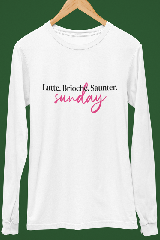 Latte Brioche Saunter Sunday Long Sleeve Tee