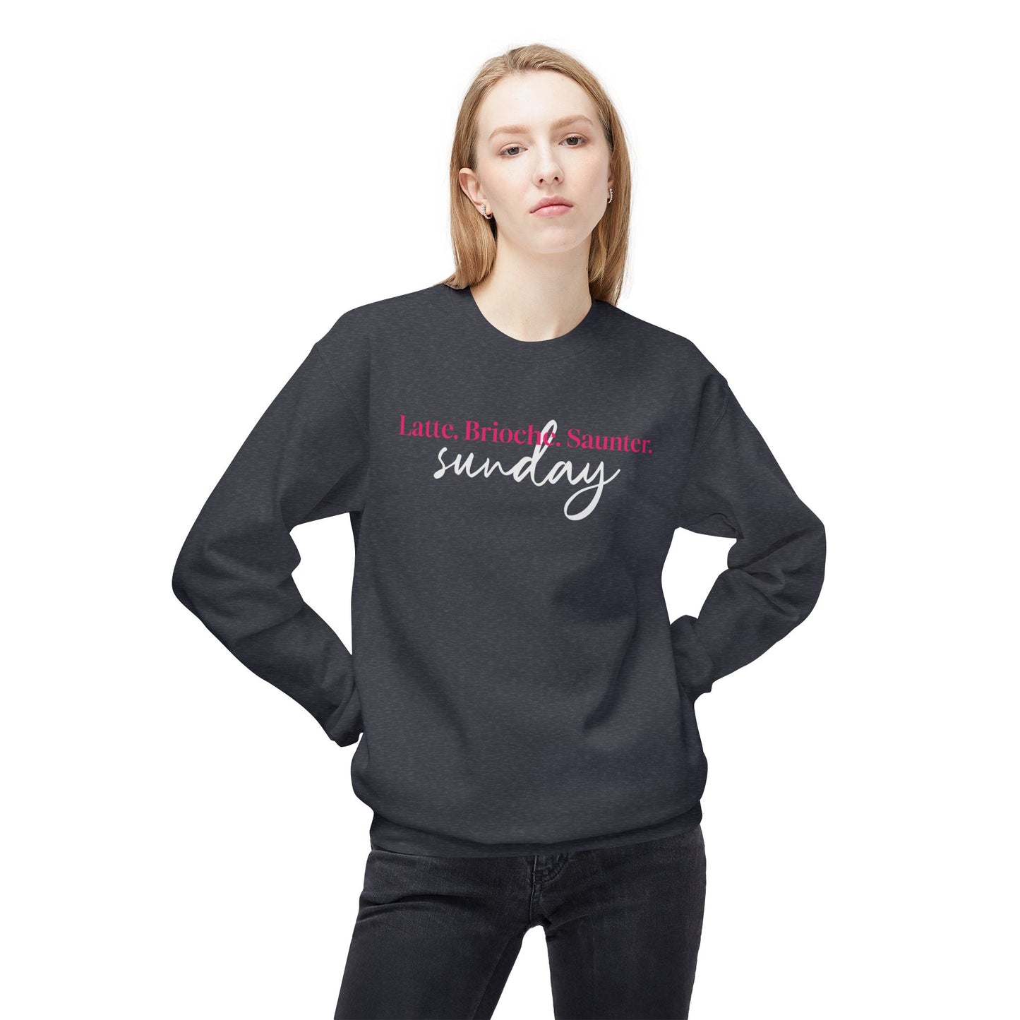 Latte Brioche Saunter Sunday Midweight Fleece Sweatshirt