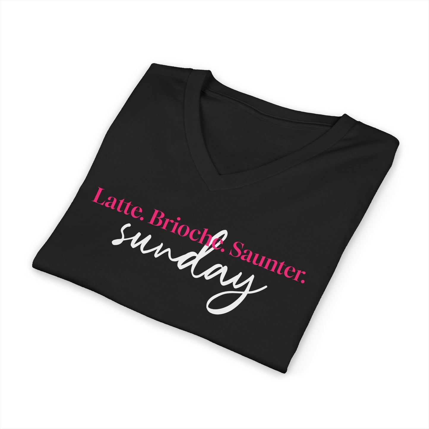 Latte Brioche Saunter Sunday V-Neck Tee