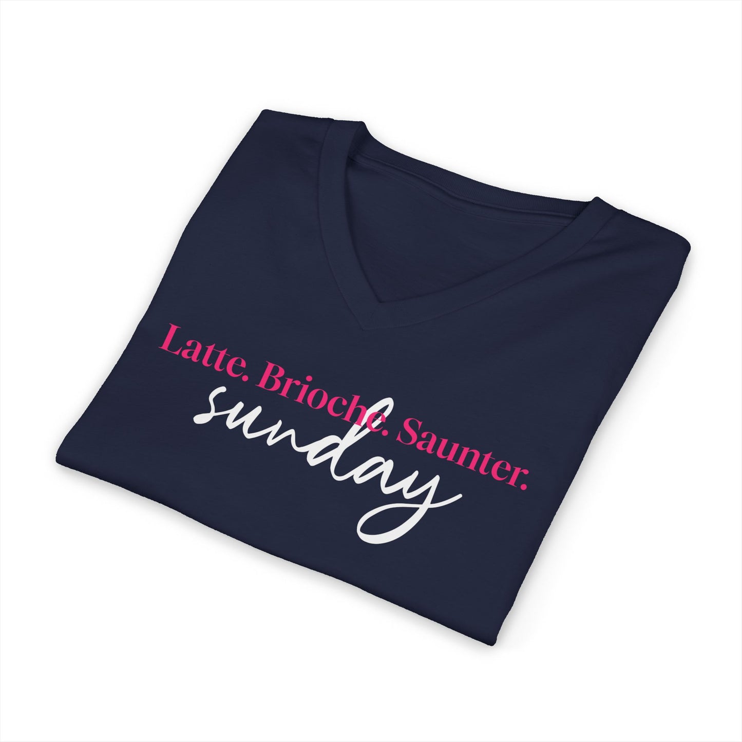 Latte Brioche Saunter Sunday V-Neck Tee