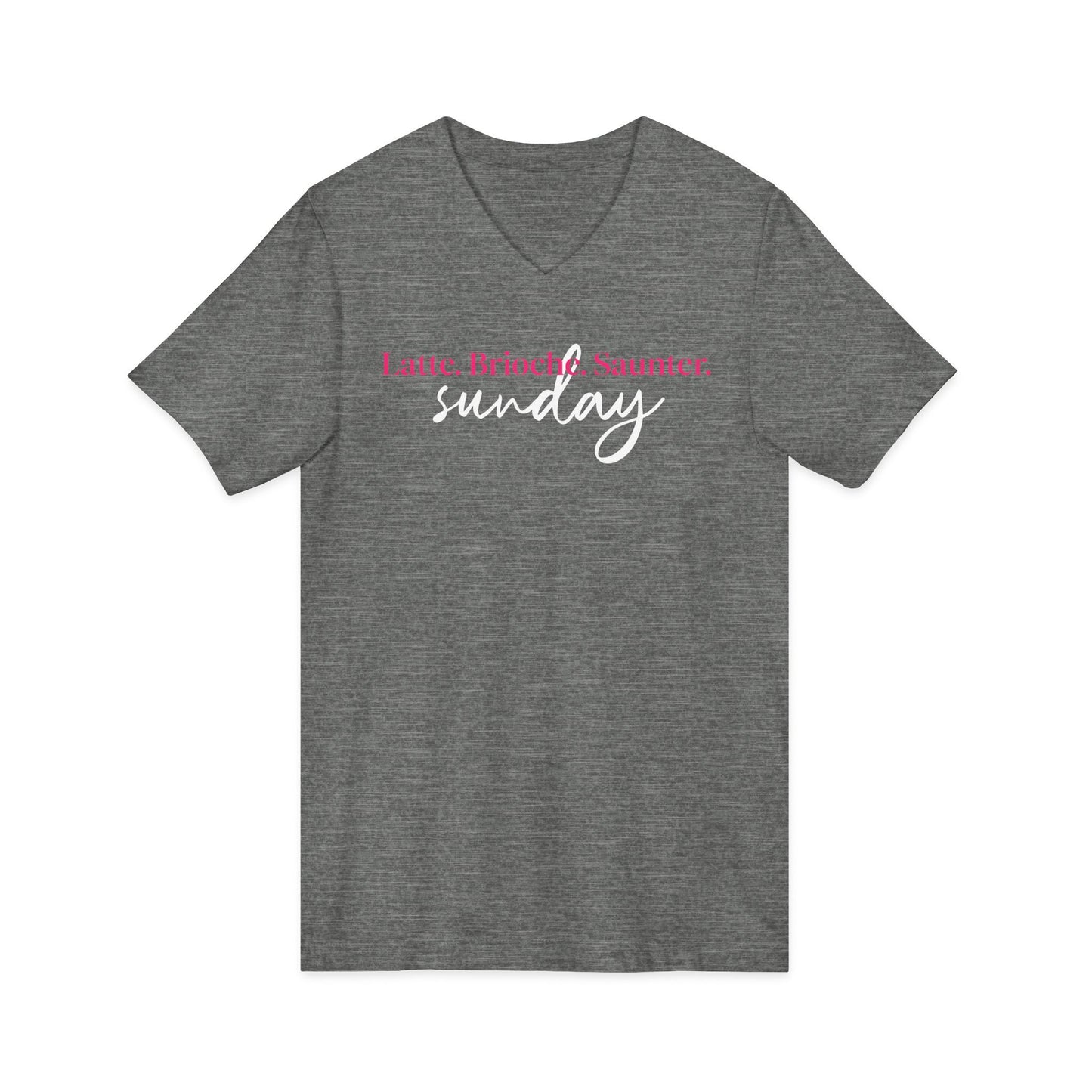 Latte Brioche Saunter Sunday V-Neck Tee